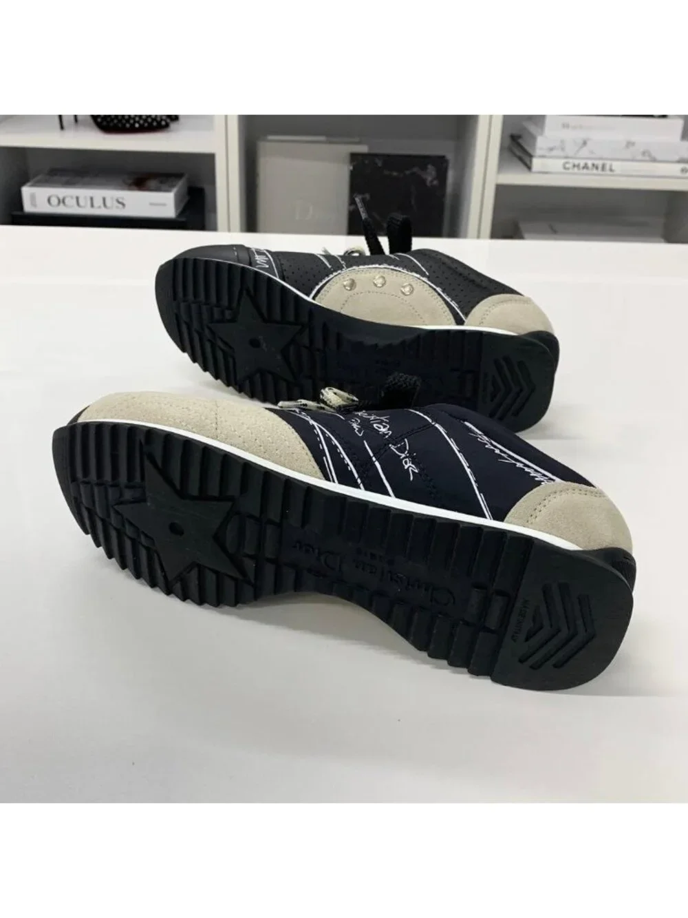Dior D-sketch Nylon Suede Sneakers